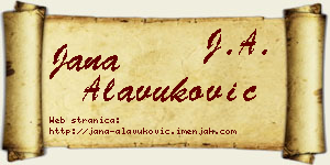 Jana Alavuković vizit kartica